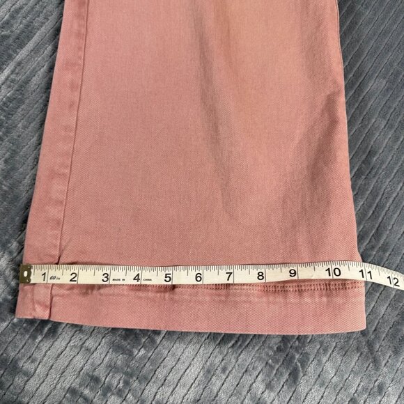 Paige Anessa High Rise WIde Leg Rose Blush Womens 29 Petite Pink Button Fly - Picture 11 of 11